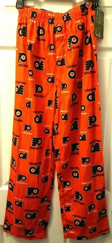 PHILADELPHIA FLYERS Youth Pants Size Large 12/14 Orange Pajamas Sweats New Cover