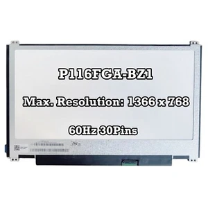 P116FGA-BZ1 Matrix eDP HD 1366X768 LCD Screen Replacement LCD Non-Touch Panel - Picture 1 of 2