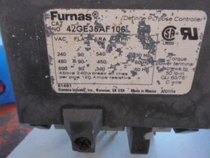FURNAS 42Ge35AF106 DEFINITE PURPOSE CONTROLLER 600 V MOTOR CONTATOR 120 COIL - Picture 1 of 2