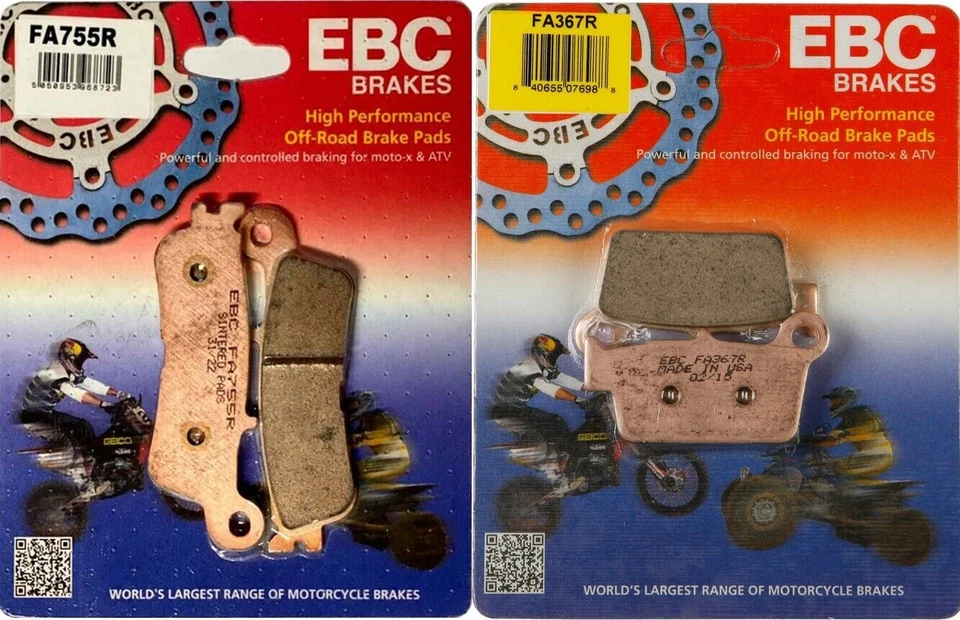 EBC R front/rear brake pad set for 20+ Yamaha YZ450F/21+ YZ250F/22+ YZ125/250 - Image 1 of 1