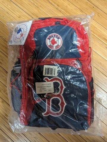 Boston Red Sox MLB Backpack Kids Genuine With Water Bottle Sealed New Cover