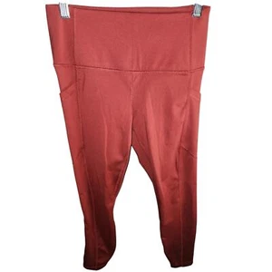 Yogalicious Lux Rojo Recortado Activo Sprinty Leggings Talla Bolsillos Talla Pequeña - Imagen 1 de 8