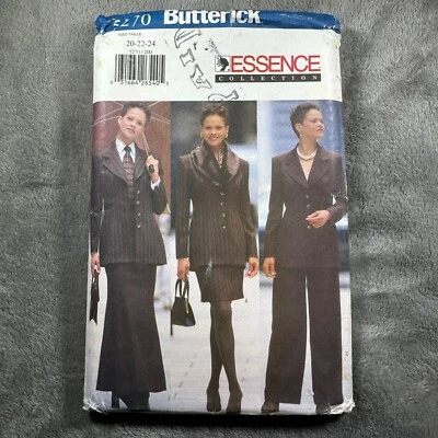 Butterick 5270 Essence Misses Jacket Skirt Pants Pattern Sizes 20–24 Uncut 1997 - Image 1 of 4