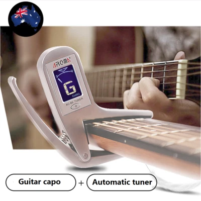 Smart combination of metal guitar capo & automatic tuner NEW - image 1 of 4