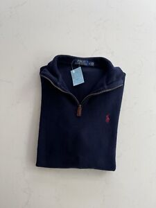 Navy Ralph Lauren Polo Quarter Zip Jumper Sweatshirt - Men’s Medium
