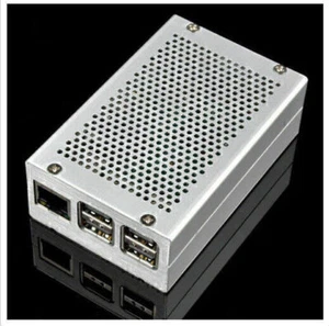 Aluminium Gehäuse / Case Box für Raspberry Pi 3 / Pi 2 Modell B+ silber Metall - Afbeelding 1 van 6