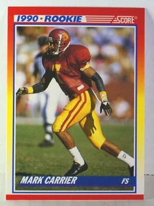 Tarjeta de novato Mark Carrier 1990 Score RC - Imagen 1 de 2