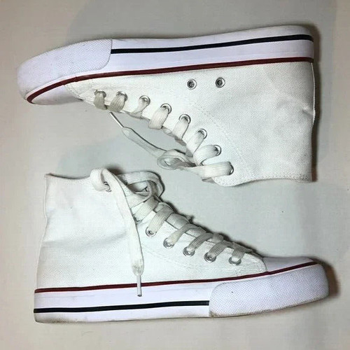 CONVERSE Sneakers alte donna taglia US6 bianche scarpe stringate marca generica