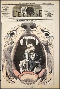 Journal L'ECLIPSE N°337 année 1874 LA CIRCULAIRE, Par GILL - Imagen 1 de 2