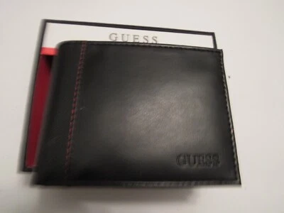 NWT Guess black color PVC bifold wallet Men - Image 1 of 4