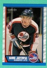 (1) HANNU JARVENPAA 1989-90 O-PEE-CHEE # 292 JETS ROOKIE NM-MT CARD (G6545)