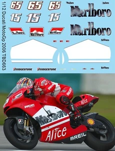 1/12 Decals für Ducati Desmosedici MotoGp 2006 Capirossi TBD663 - Bild 1 von 1