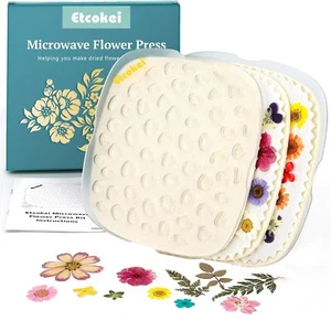 Quickly Microwave Flower Press Kit 7.5 Flower Pressing Kit For Adults 2 Layers - Picture 1 of 7