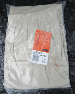 Pantalones Exfoliantes Landau 8320 Mujer Clásicos 2 Bolsillos Cintura Elástica Bronceado Arenisca 5XL Foto 1 de 4