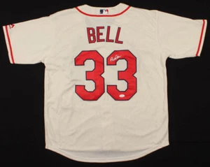 David Bell Signed Cardinals Majestic Jersey (JSA COA) St Louis Infield 1995–1998 - Picture 1 of 5