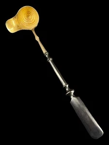 Antique German 800 Silver 12 Loth Silver Large Ladle Single Spout Beehive Design - Picture 1 of 8
