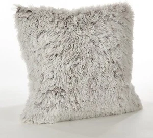 Two-Tone Faux Fur Down Filled Throw Pillow Cover - Picture 1 of 1
