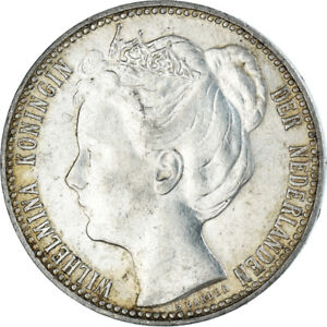 [#374298] Coin, Netherlands, Wilhelmina I, Gulden, 1901, EF, Silver, KM:122.1