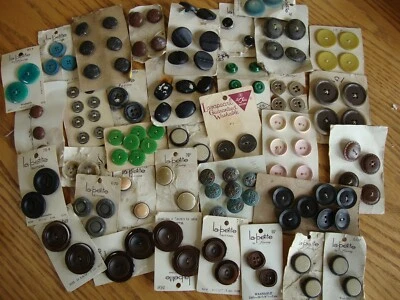 lot 123 BUTTONS Leather Look Braided 5/8 to 1" size SHANK HOLES PLASTIC - Image 1 of 3
