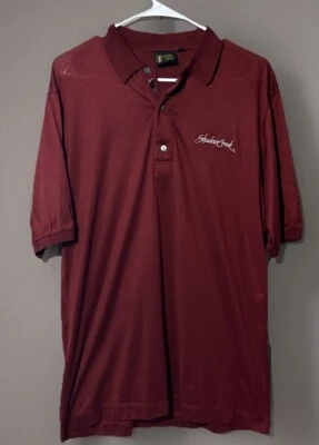 Camisa de golfe Bobby Jones Performance pequena azul marinho poli logotipo Shadow Creek - Imagem 1 de 4