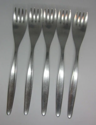 5 Dinner Forks WMF Cromargan LAUREL Stainless Germany 7 1/2" no Triangle - Image 1 of 4