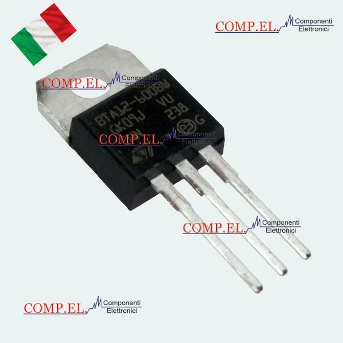STMICROELECTRONICS BTA12-600BW BTA12 600BW TRIAC 12A 600V igt 50mA TO-220AB LOGIC LEVEL ORIGINAL ST