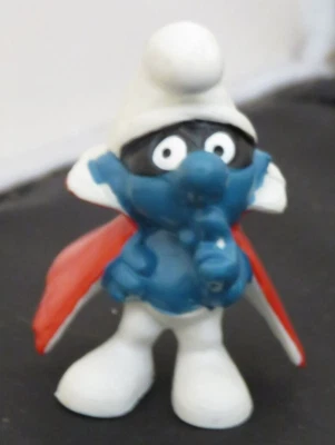 Smurfs 20008 Máscara Espiã Smurf Bandido Figura Rara Vintage PVC Brinquedo Estatueta Peyo Anos 80 - Imagem 1 de 4