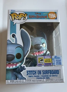 SDCC 2025 Funko Pop Exclusive Stitch on Surfboard with SDCC Official Sticker - Picture 1 of 7