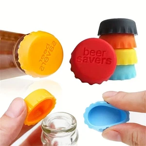 6pcs Reusable Silicone Bottle Caps Suitable For Beer Sauce Bottle Soft Drinks U - Picture 1 of 5