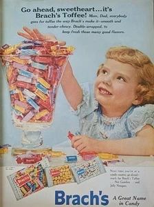1956 vintage Brach's Toffee Candy print ad. Colorful Candy  - Picture 1 of 1