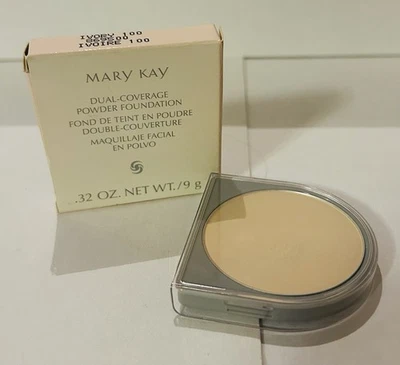 Base en polvo Mary Kay de doble cobertura marfil 100 - forma D 869500 NOS Foto 1 de 4