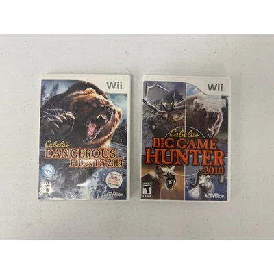 Cabela's Dangerous Hunts 2013 and Big Game Hunter 2010 Nintendo Wii Lot of 2 - Image 1 of 4
