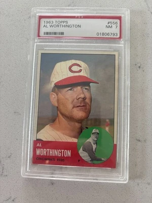 1963 Topps Al Worthington #556 PSA Graded NM 7 - Image 1 of 2