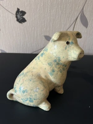 Park Rose Bridlington Floral Pottery Pig Figurine  - Image 1 of 3