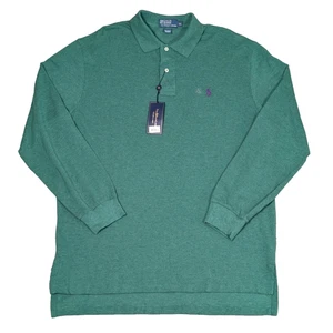 Polo Ralph Lauren Herren Gr. 5XL - Big Green Classic Fit Mesh Langarm Poloshirt - Bild 1 von 2