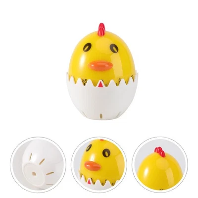  Analog Timer Restaurant Kitchen Timers Cartoon Eggshell Chicken Learning - Image 1 of 4
