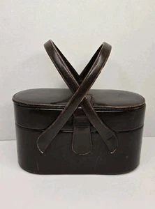 Murray Krüger Vintage Leder Struktur Tasche 2 Fächer DESTROYED LESEN - Bild 1 von 24