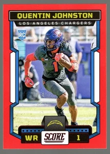 Quentin Johnson 2023 Score ROOKIE Red #345 - Los Angeles Chargers - Picture 1 of 2