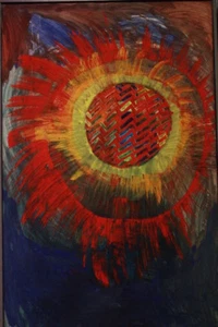 Dipinto acrilico su tavola con soggetto astratto acrylic on panel painting - Picture 1 of 4
