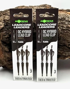 Korda Leadcore Leaders QC Hybrid Lead Clip 50cm Kable in Gravel Brown Weed Green - Bild 1 von 5