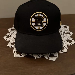 Boston Bruins NHL Vintage New Era 59fifty Adult Cap Hat Black Size 7 1/2 Bruins - Picture 1 of 14