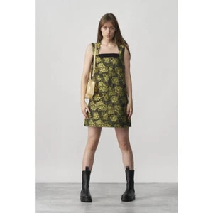 $375 GANNI Jacquard Suiting Mini Dress | Lemon Zest - Picture 1 of 26
