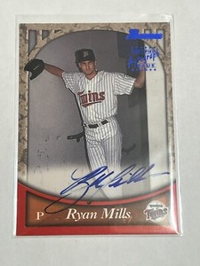 Ryan Mills 1999 Bowman Certified Autograph Issue Blue Parallel #BA28 (NM/MT)