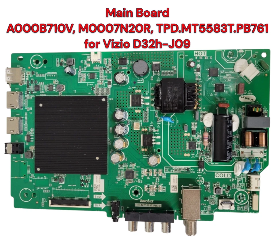 TV Main Video Board (TPD.MT5583T.PB761) for use in Vizio D40f-J09 with speakers