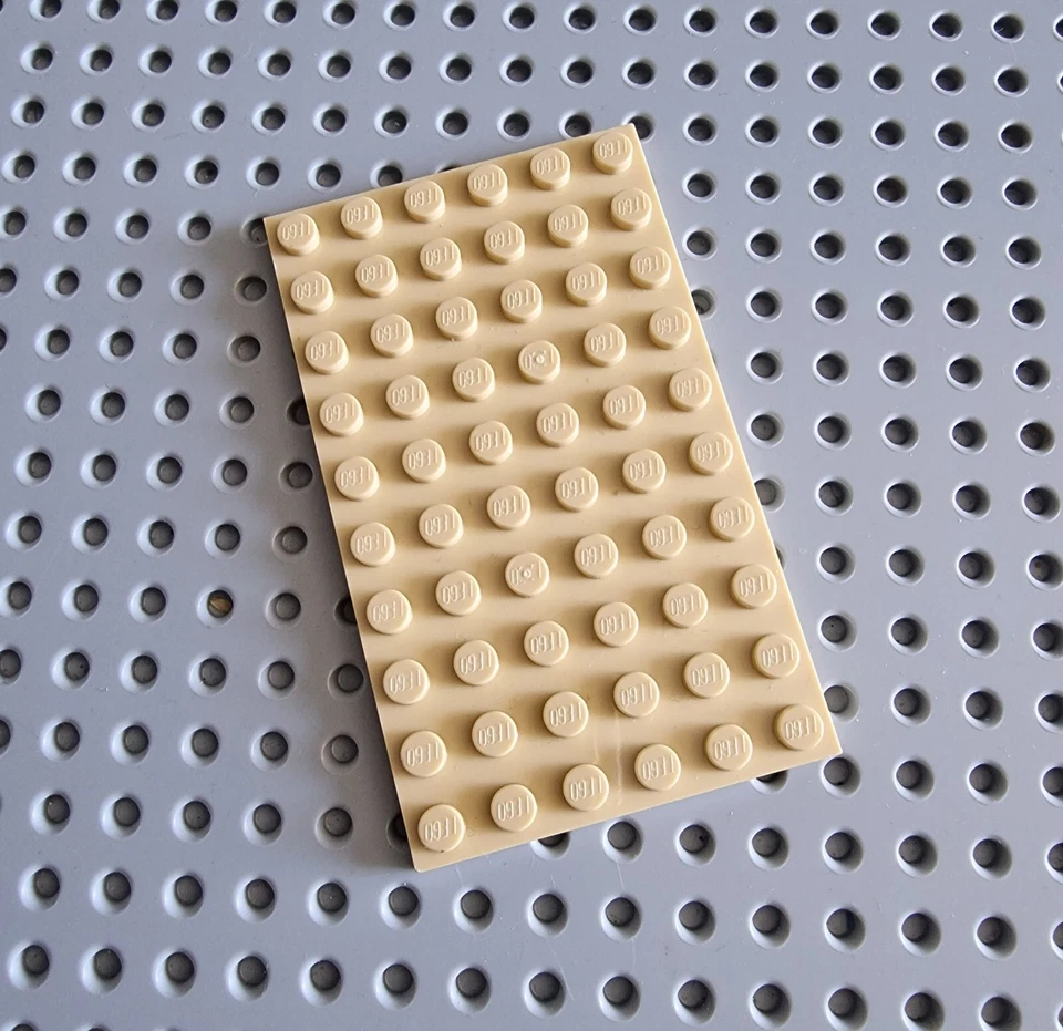 LEGO Platte Bauplatte Basisplatte flach 1 stk 6x10 Beige Tan Plate 3033 R2 - Bild 1 von 1