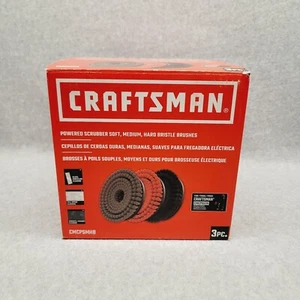 Craftsman Powered Scrubber Soft Medium Hard Bristle Brushes Replacement CMCPSMBH - Picture 1 of 5