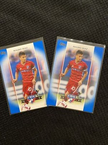 2017 Topps MLS Mauro Diaz Blue Parallel Lot (2) /99 NM-MT FC Dallas #49💥💥
