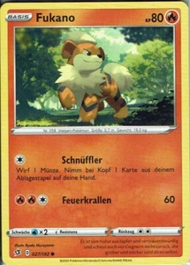   Pokemon Tarjeta SWSH02 Choque de Rebeldes Nº 27/192 Fukano - Imagen 1 de 1