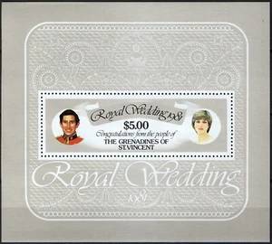 St Vincent Grenadines 1981, Royal Wedding Prince Charles & Diana MS MNH, Mi Bl 9 - Picture 1 of 1