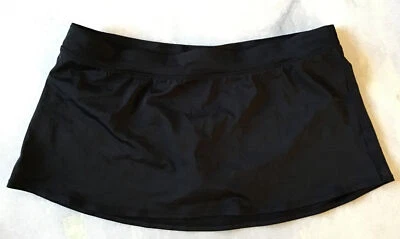 Falda corta de natación Jaclyn Smith para mujer 16 con calzoncillo incorporado clásica negra Foto 1 de 4